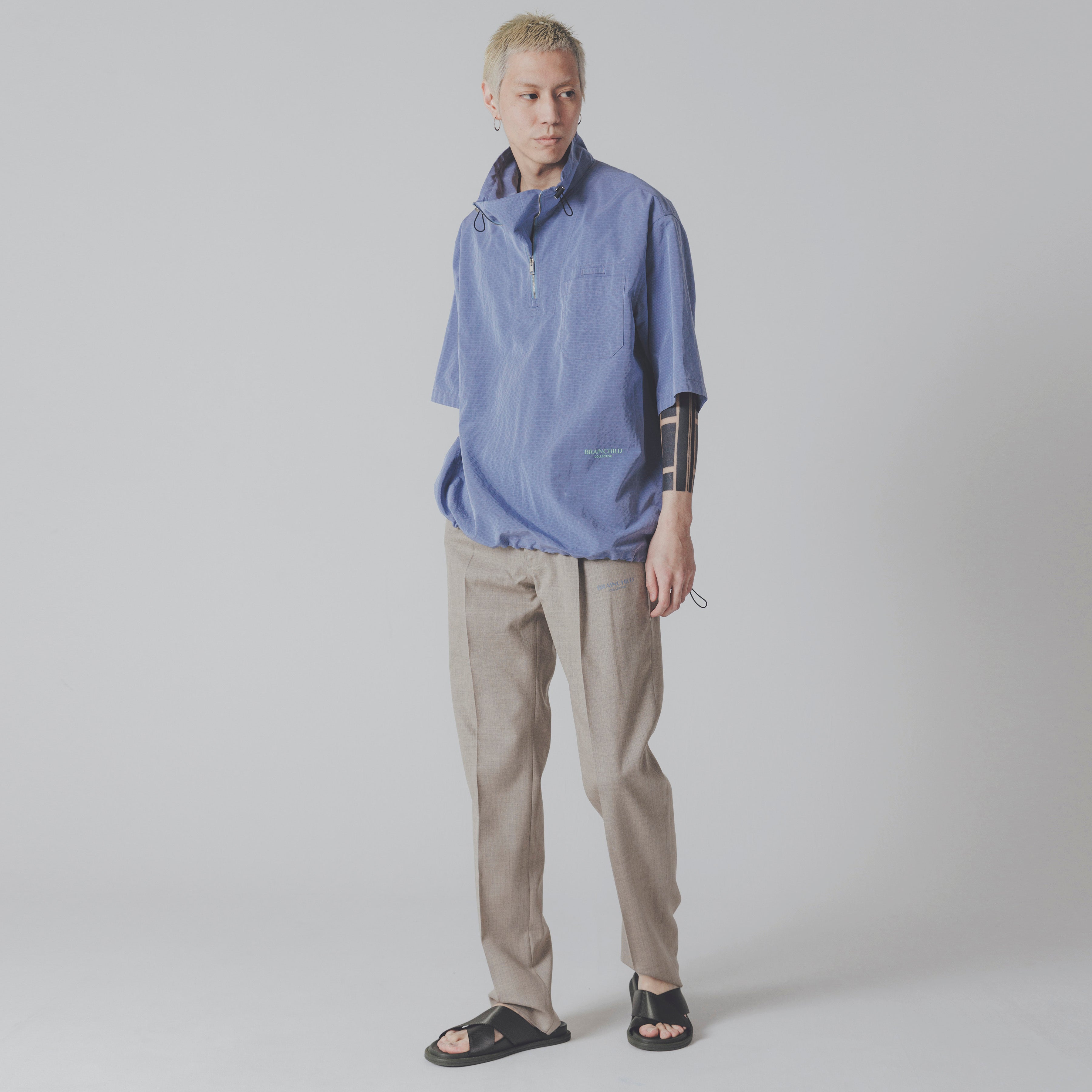 Nylon Half Zip Top