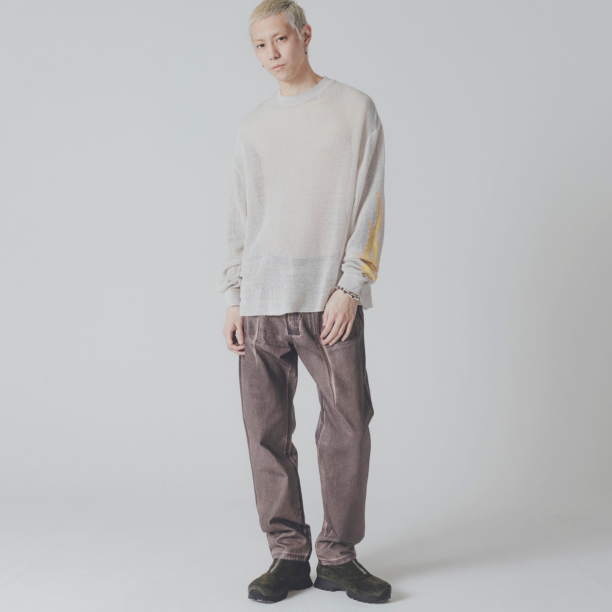 Cotton Mesh L/S Tee