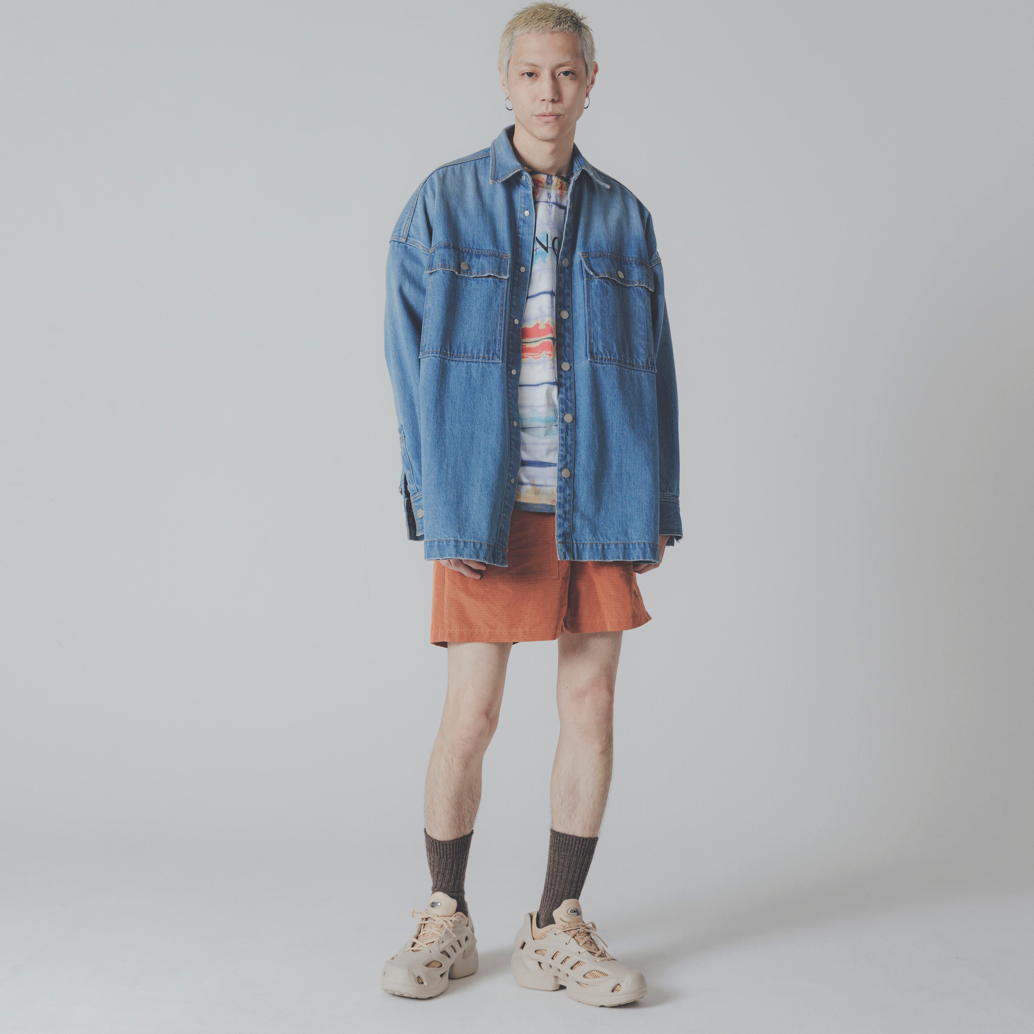 Washed Denim Shirt Jacket