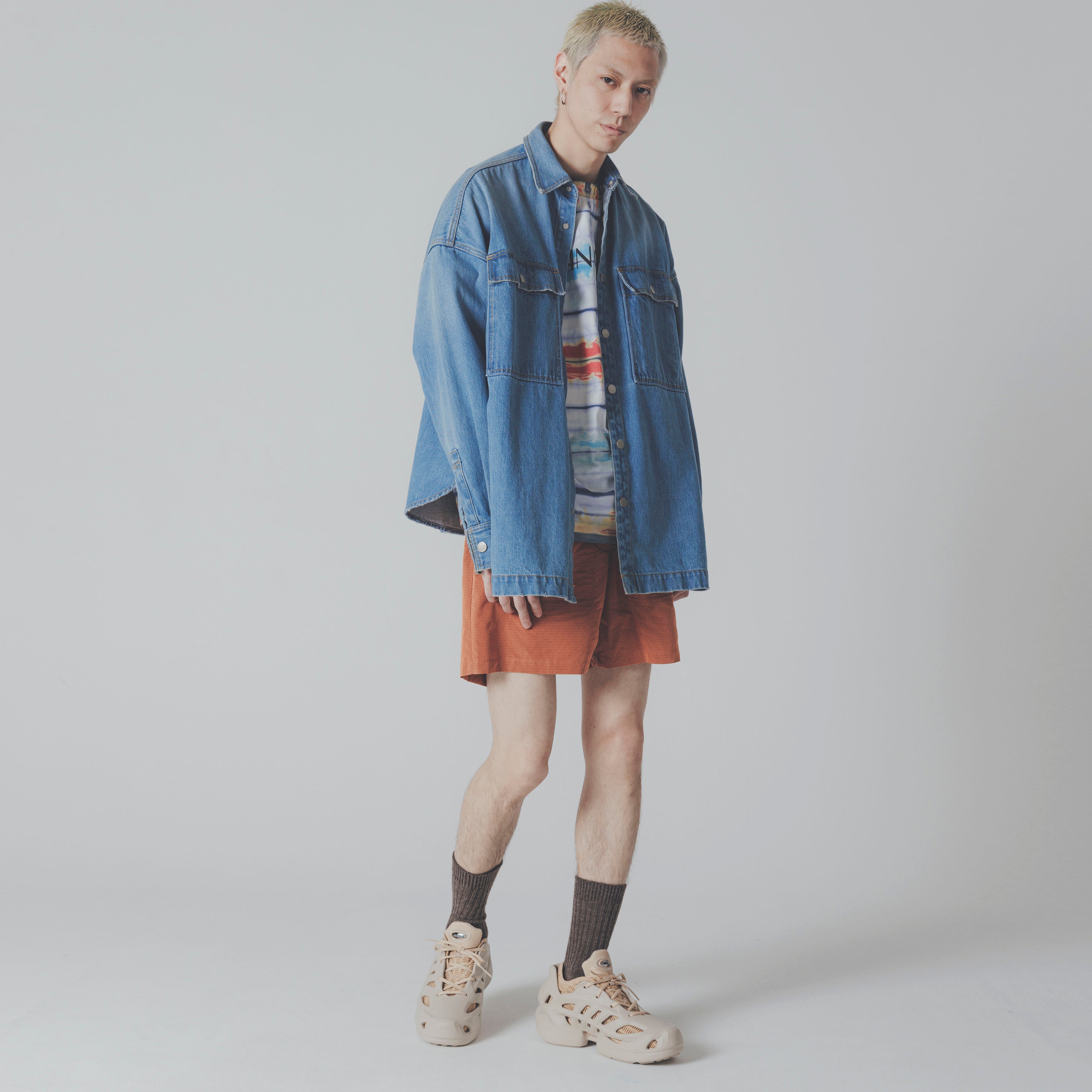 Washed Denim Shirt Jacket