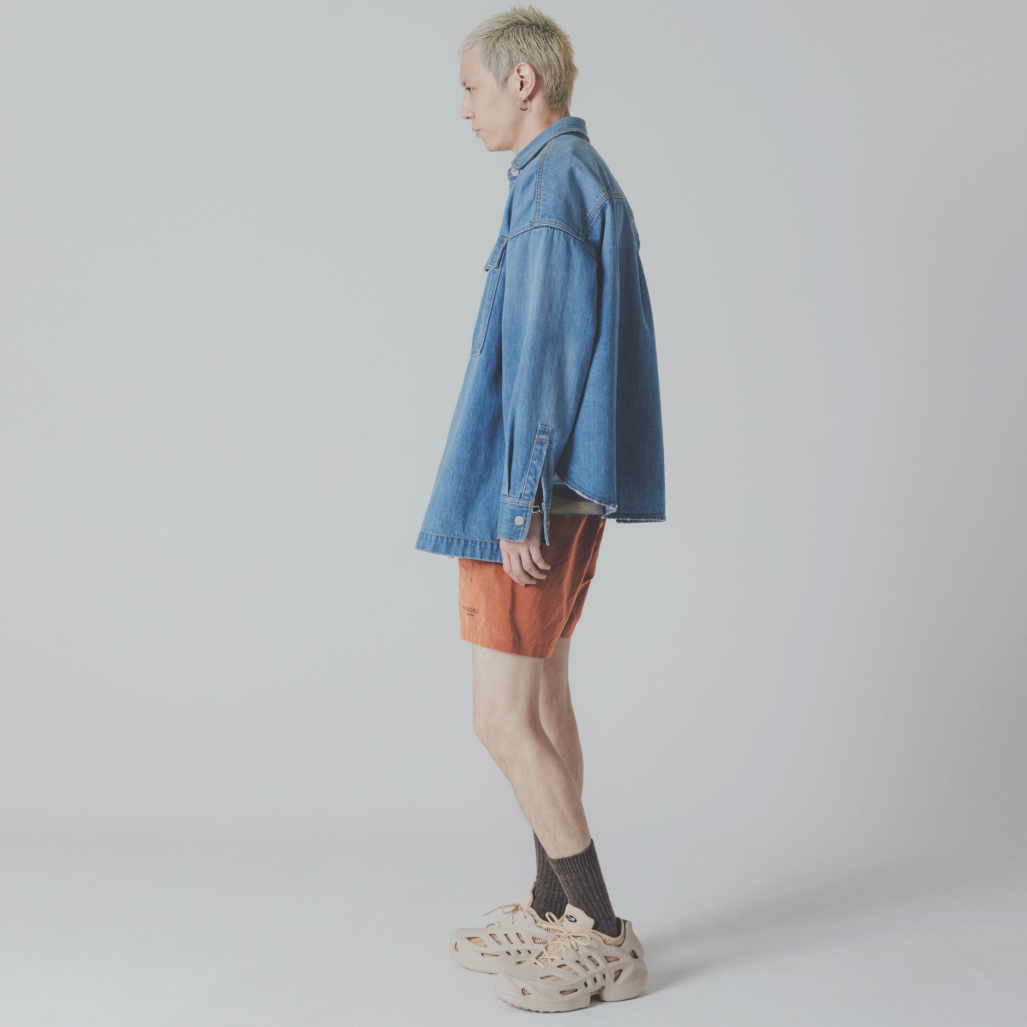 Washed Denim Shirt Jacket