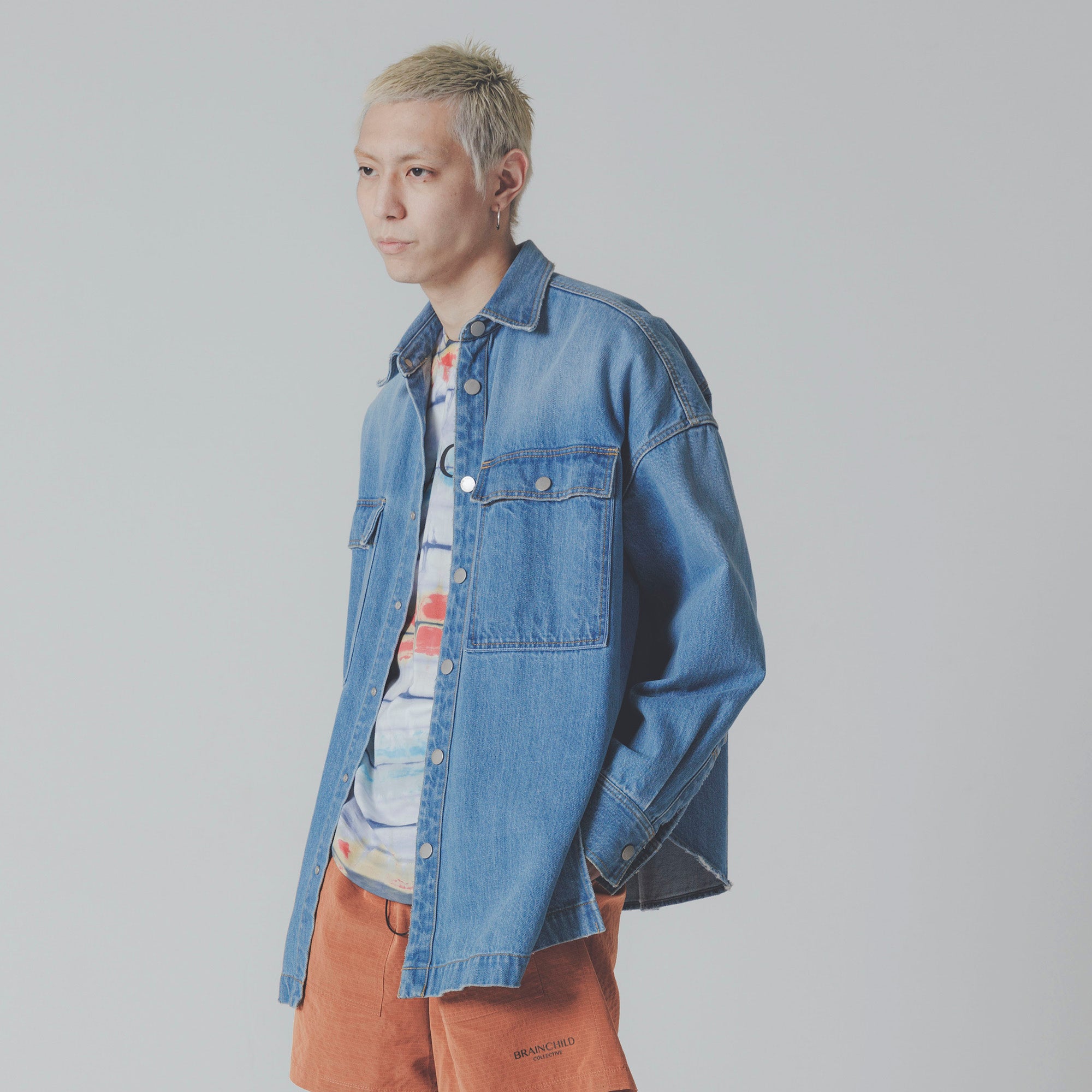 Washed Denim Shirt Jacket