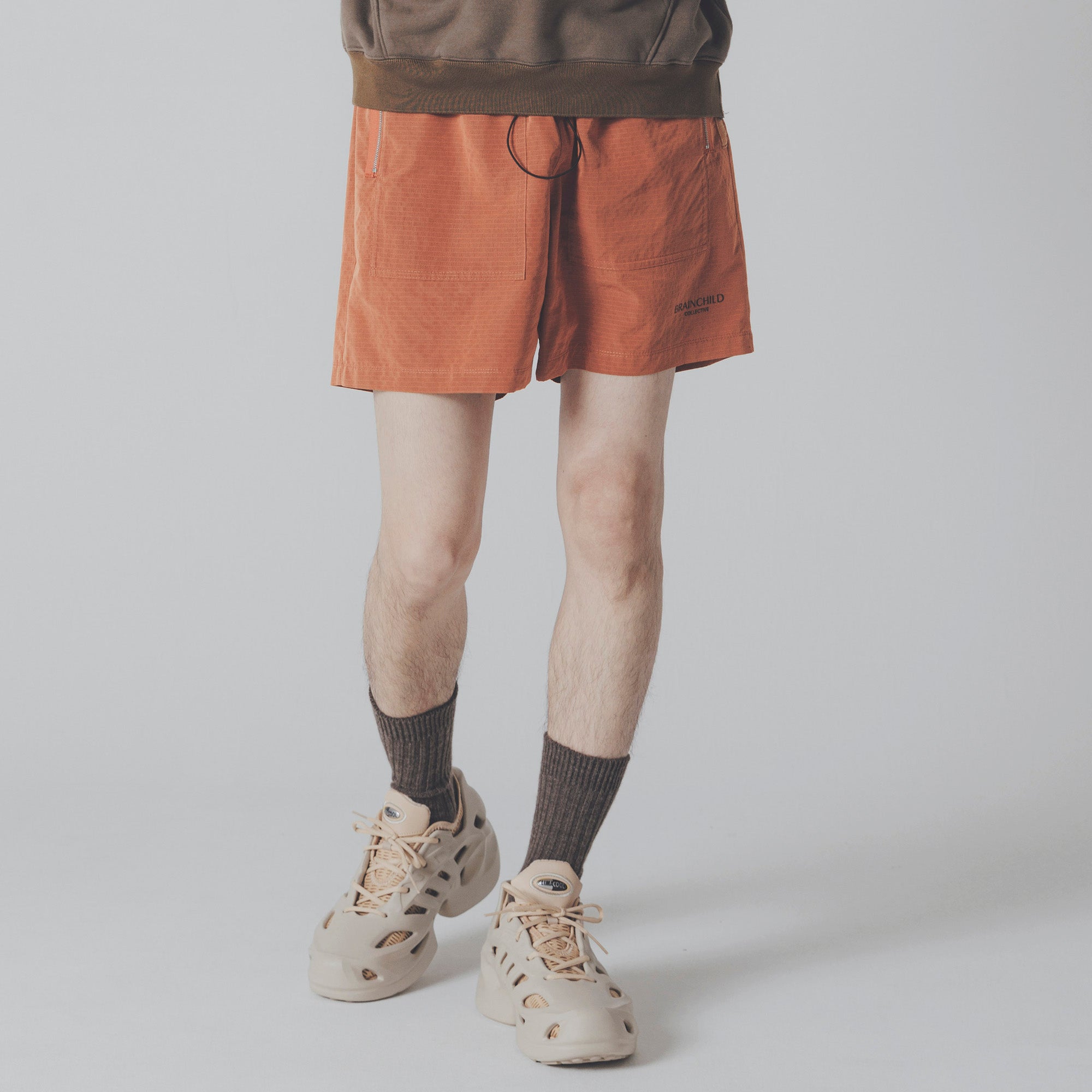 Nylon Zip Shortpants